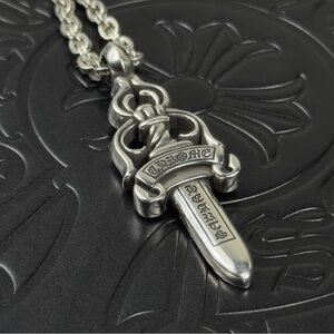 Chrome Hearts Large Dagger Pendant For Necklace 925 Silver